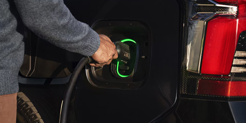 Chevrolet EV Charging Port Plugged In